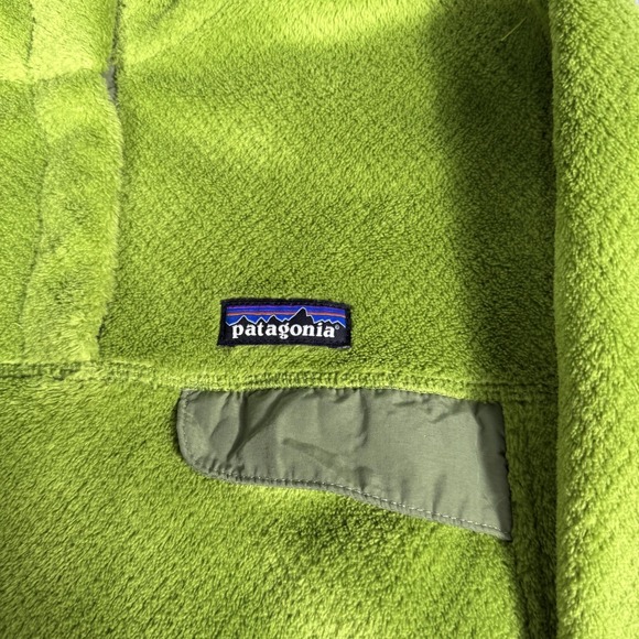 Patagonia Jacket Womens Small Green Fleece Snap Pullover Collared Pockets Warm - Picture 2 of 7